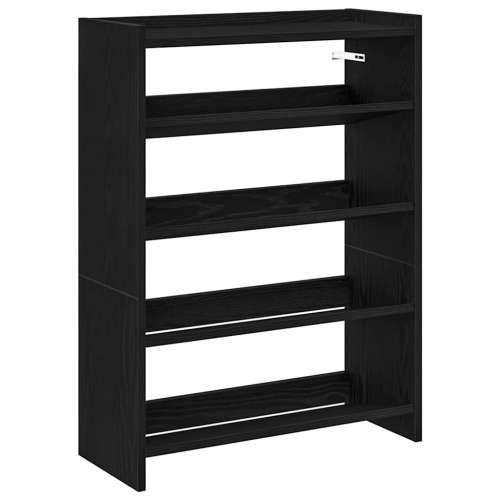 Stalak za cipele crni 60x25x81 cm od konstruiranog drva - Crna 1 81 cm 60 cm Cijena