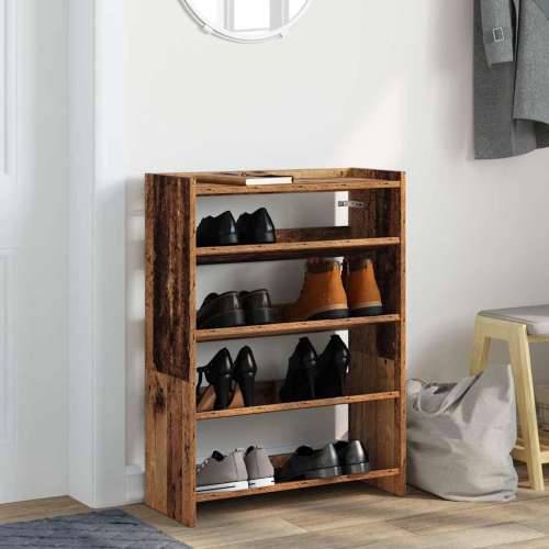 Stalak za cipele boja staro drvo 60x25x81 cm konstruirano drvo - Staro drvo 1 81 cm 60 cm Cijena