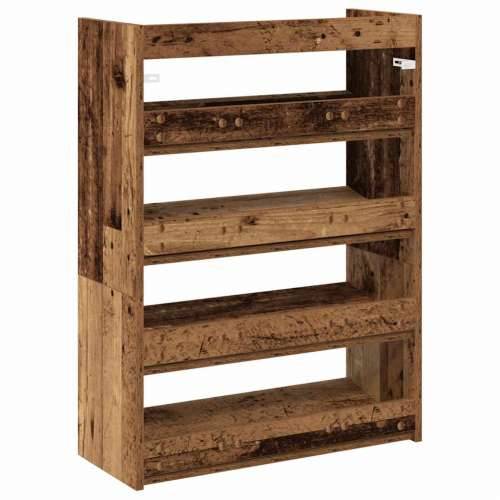Stalak za cipele boja staro drvo 60x25x81 cm konstruirano drvo - Staro drvo 1 81 cm 60 cm Cijena