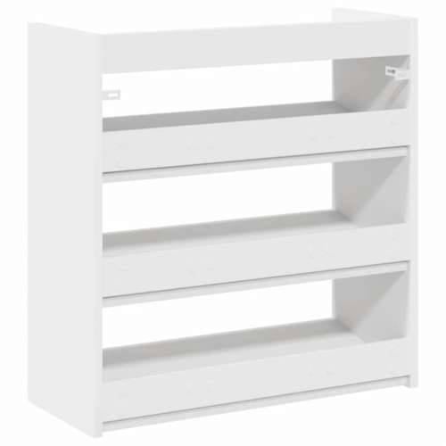 Stalak za cipele bijeli 60x25x62 cm od konstruiranog drva - Bijela 1 62 cm 60 cm Cijena