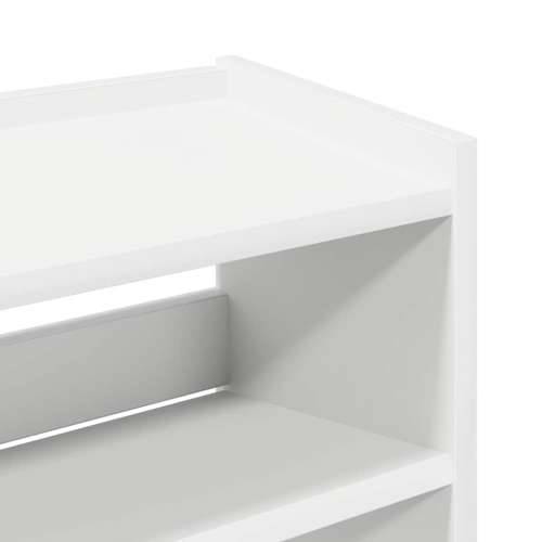 Stalak za cipele bijeli 60x25x62 cm od konstruiranog drva - Bijela 1 62 cm 60 cm Cijena