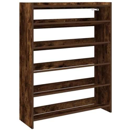 Stalak za cipele boja hrasta 80x25x100 cm konstruirano drvo - Dimljeni hrast 1 100 cm 80 cm Cijena