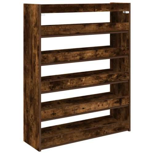 Stalak za cipele boja hrasta 80x25x100 cm konstruirano drvo - Dimljeni hrast 1 100 cm 80 cm Cijena