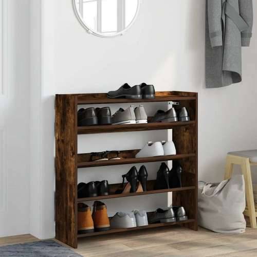 Stalak za cipele boja hrasta 80x25x81 cm konstruirano drvo - Dimljeni hrast 1 81 cm 80 cm Cijena