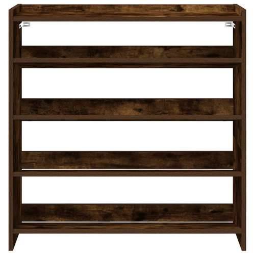 Stalak za cipele boja hrasta 80x25x81 cm konstruirano drvo - Dimljeni hrast 1 81 cm 80 cm Cijena