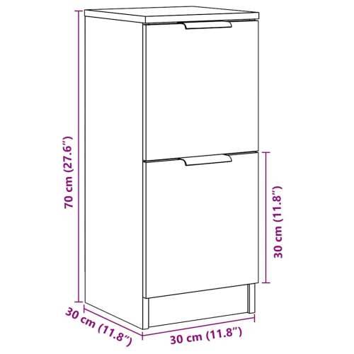 Komoda boja staro drvo 30 x 30 x 70 cm od konstruiranog drva - Staro drvo 1 Cijena