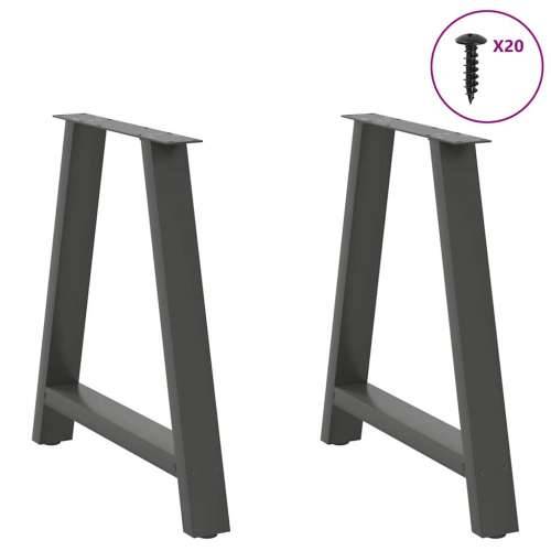 Noge za blagovaonski stol A-oblika 2 kom antracit 70 x (72-73) cm čelik - Antracit 70 x (72-73) cm 1 Cijena