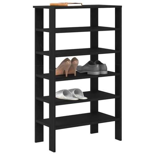 Stalak za cipele crni 61x32x105 cm od konstruiranog drva - Crna 1 105 cm Cijena