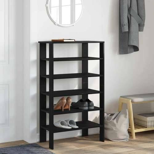 Stalak za cipele crni 61x32x105 cm od konstruiranog drva - Crna 1 105 cm Cijena