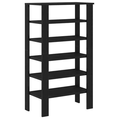 Stalak za cipele crni 61x32x105 cm od konstruiranog drva - Crna 1 105 cm Cijena