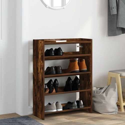 Stalak za cipele boja hrasta 60x25x81 cm konstruirano drvo - Dimljeni hrast 1 81 cm 60 cm Cijena