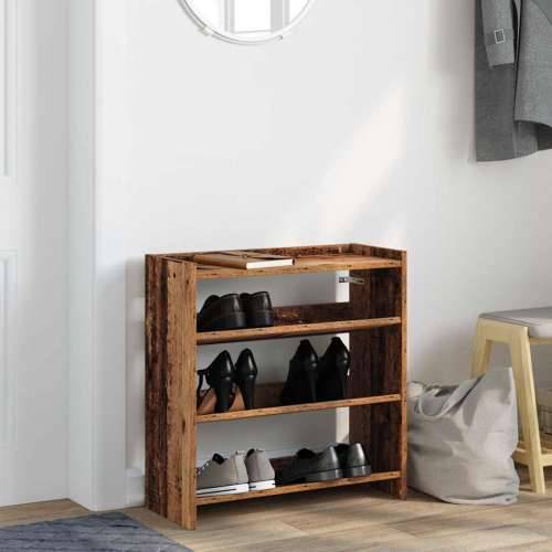 Stalak za cipele boja staro drvo 60x25x62 cm konstruirano drvo - Staro drvo 1 62 cm 60 cm Cijena