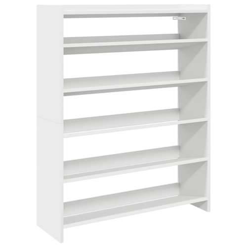 Stalak za cipele bijeli 80x25x100 cm od konstruiranog drva - Bijela 1 100 cm 80 cm Cijena
