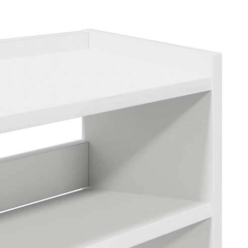 Stalak za cipele bijeli 80x25x81 cm od konstruiranog drva - Bijela 1 81 cm 80 cm Cijena