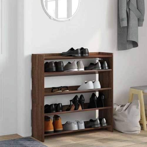 Stalak za cipele boja hrasta 80x25x81 cm konstruirano drvo - Smeđi hrast 1 81 cm 80 cm Cijena