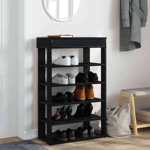 Stalak za cipele crni 60x30x98 cm od konstruiranog drva - Crna 1 60 cm Cijena