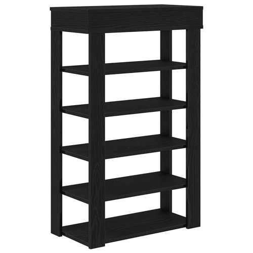 Stalak za cipele crni 60x30x98 cm od konstruiranog drva - Crna 1 60 cm Cijena