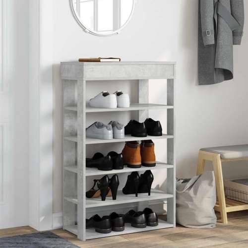 Stalak za cipele boja betona 60x30x98 cm konstruirano drvo - Beton siva 1 60 cm Cijena