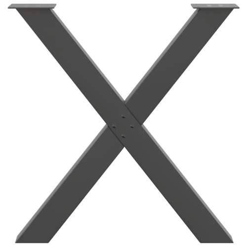 Noge za blagovaonski stol u obliku slova X, 2 kom, antracit, 70 x (72-73) cm, čelik - Antracit 70 x (72-73) cm (80 mm) 2 1 Cijena