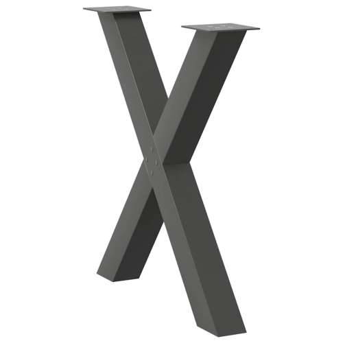 Noge za blagovaonski stol u obliku slova X, 3 kom, antracit, 70 x (72-73) cm, čelik - Antracit 70 x (72-73) cm (80 mm) 3 1 Cijena