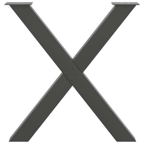 Noge za blagovaonski stol u obliku slova X, 3 kom, antracit, 70 x (72-73) cm, čelik - Antracit 70 x (72-73) cm (80 mm) 3 1 Cijena