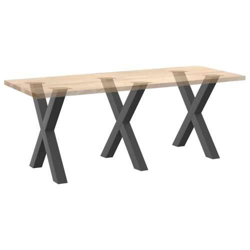 Noge za blagovaonski stol u obliku slova X, 3 kom, antracit, 70 x (72-73) cm, čelik - Antracit 70 x (72-73) cm (80 mm) 3 1 Cijena