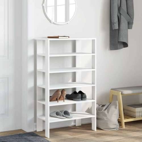Stalak za cipele bijeli 61x32x105 cm od konstruiranog drva - Bijela 1 105 cm Cijena