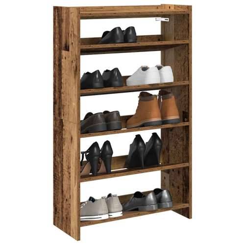 Stalak za cipele boja staro drvo 60x25x100 cm konstruirano drvo - Staro drvo 1 100 cm 60 cm Cijena