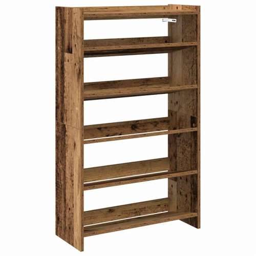 Stalak za cipele boja staro drvo 60x25x100 cm konstruirano drvo - Staro drvo 1 100 cm 60 cm Cijena