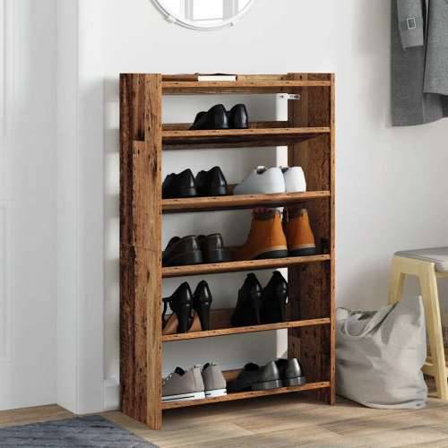 Stalak za cipele boja staro drvo 60x25x100 cm konstruirano drvo - Staro drvo 1 100 cm 60 cm Cijena