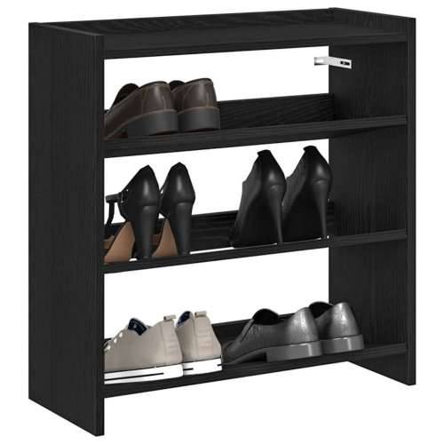 Stalak za cipele crni 60x25x62 cm od konstruiranog drva - Crna 1 62 cm 60 cm Cijena