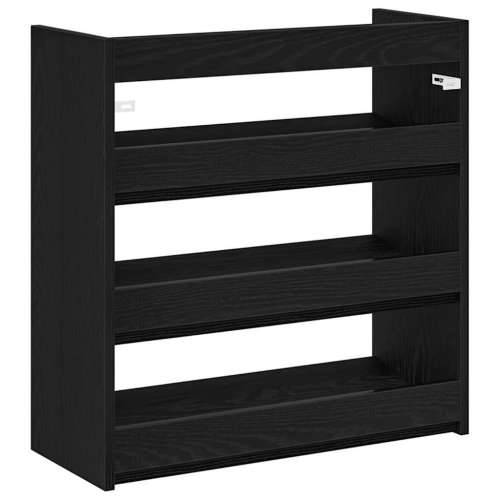 Stalak za cipele crni 60x25x62 cm od konstruiranog drva - Crna 1 62 cm 60 cm Cijena