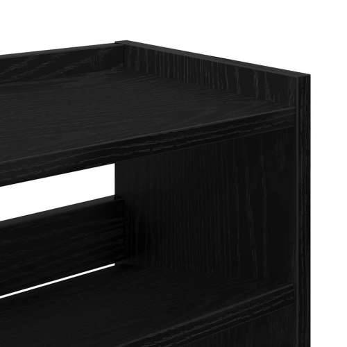Stalak za cipele crni 80x25x100 cm od konstruiranog drva - Crna 1 100 cm 80 cm Cijena