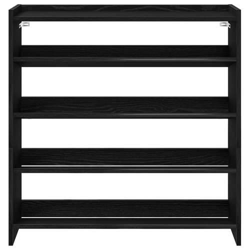 Stalak za cipele crni 80x25x81 cm od konstruiranog drva - Crna 1 81 cm 80 cm Cijena