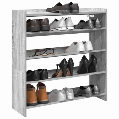 Stalak za cipele boja hrasta 80x25x81 cm konstruirano drvo - Sivi hrast sonoma 1 81 cm 80 cm Cijena