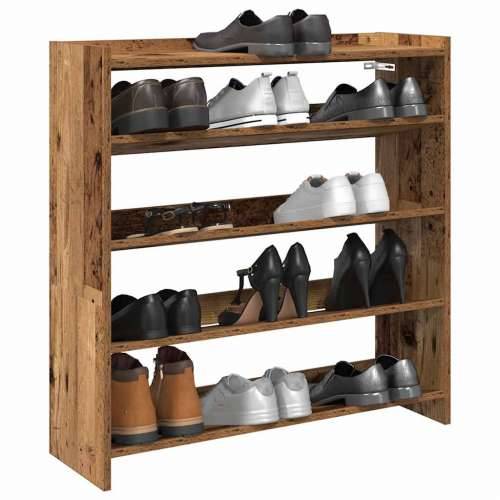 Stalak za cipele boja staro drvo 80x25x81 cm konstruirano drvo - Staro drvo 1 81 cm 80 cm Cijena