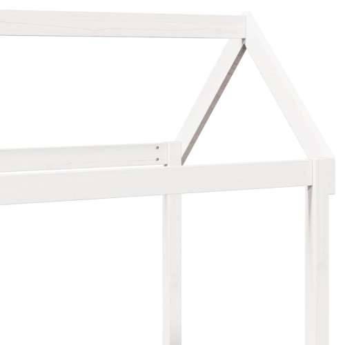 Set dnevnog kreveta i klupe s krovom bijeli 90x190 cm borovina - Bijela 90 x 190 cm Cijena