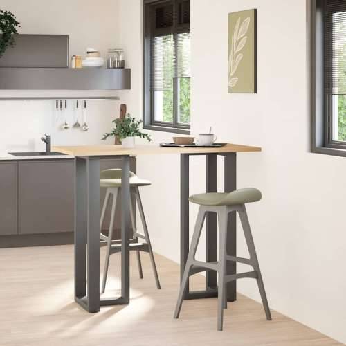 Noge za barski stol T-oblika 2 kom antracit 40x35x(110-111) cm čelik - Antracit 40 x 35 x (110-111) cm 1 Cijena
