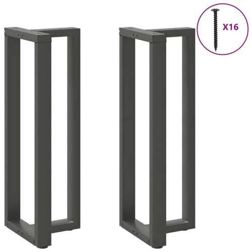 Noge za barski stol T-oblika 2 kom antracit 40x35x(110-111) cm čelik - Antracit 40 x 35 x (110-111) cm 1 Cijena
