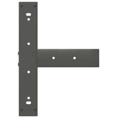 Noge za barski stol T-oblika 2 kom antracit 40x35x(110-111) cm čelik - Antracit 40 x 35 x (110-111) cm 1 Cijena