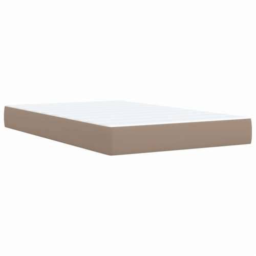 Krevet s oprugama i madrac cappuccino 120x200cm od umjetne kože - Boja cappuccina 120 x 200 cm gumbi Cijena