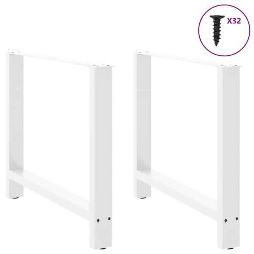 Noge za blagovaonski stol bijele 2 kom 100 x (72-73) cm čelik - Bijela 100 x (72-73) cm 2 1 Cijena