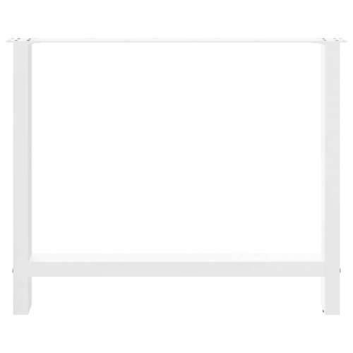 Noge za blagovaonski stol bijele 2 kom 100 x (72-73) cm čelik - Bijela 100 x (72-73) cm 2 1 Cijena