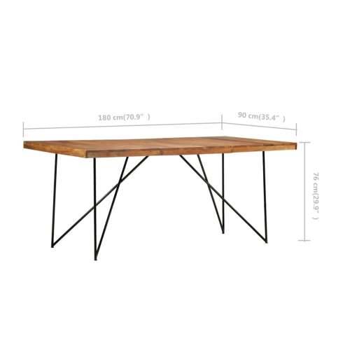 Blagovaonski stol od masivnog drva bagrema 180 x 90 x 76 cm - 1 Masivno bagremovo drvo Cijena