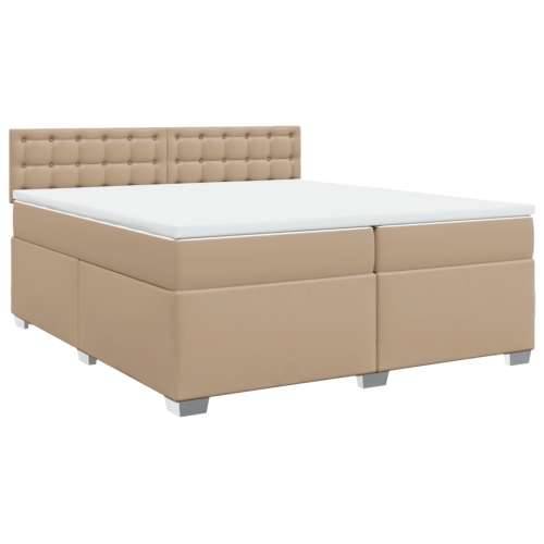 Krevet box spring s madracem cappuccino 200x200cm umjetna koža - Boja cappuccina 200 x 200 cm gumbi Cijena