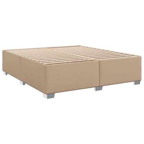 Krevet box spring s madracem cappuccino 200x200cm umjetna koža - Boja cappuccina 200 x 200 cm gumbi Cijena