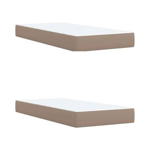 Krevet box spring s madracem cappuccino 200x200cm umjetna koža - Boja cappuccina 200 x 200 cm gumbi Cijena