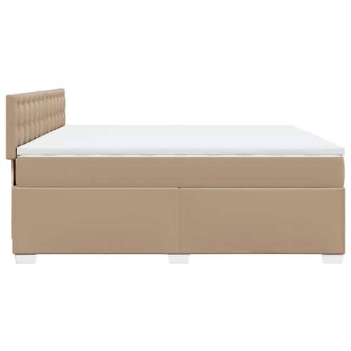 Krevet box spring s madracem cappuccino 200x200cm umjetna koža - Boja cappuccina 200 x 200 cm gumbi Cijena