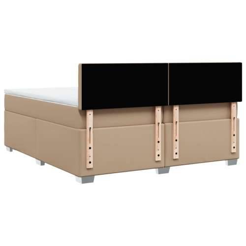 Krevet box spring s madracem cappuccino 200x200cm umjetna koža - Boja cappuccina 200 x 200 cm gumbi Cijena