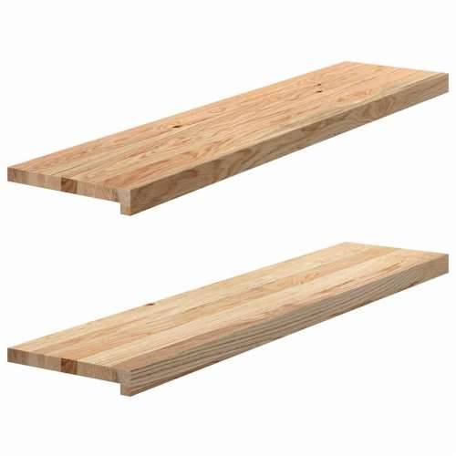 Gazišta za stepenice 2 kom od netretirane masivne hrastovine - Prirodna 110 x 30 x 2 cm 2 Cijena